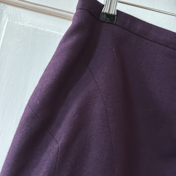 Ted Baker‎ London Eggplant Purple Wool Stretch Pencil Skirt Size 3 Size US 8 - Picture 10 of 17